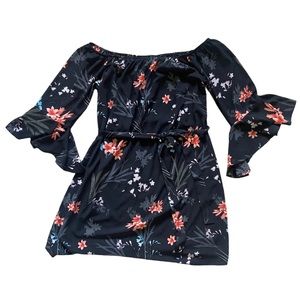 City Chic | Floral Off The Shoulder Dress | Size 18